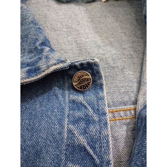 Port Authority Denim Jacket Size L Made in USA Embroidered Dodge City Roundup - Picture 5 of 10
